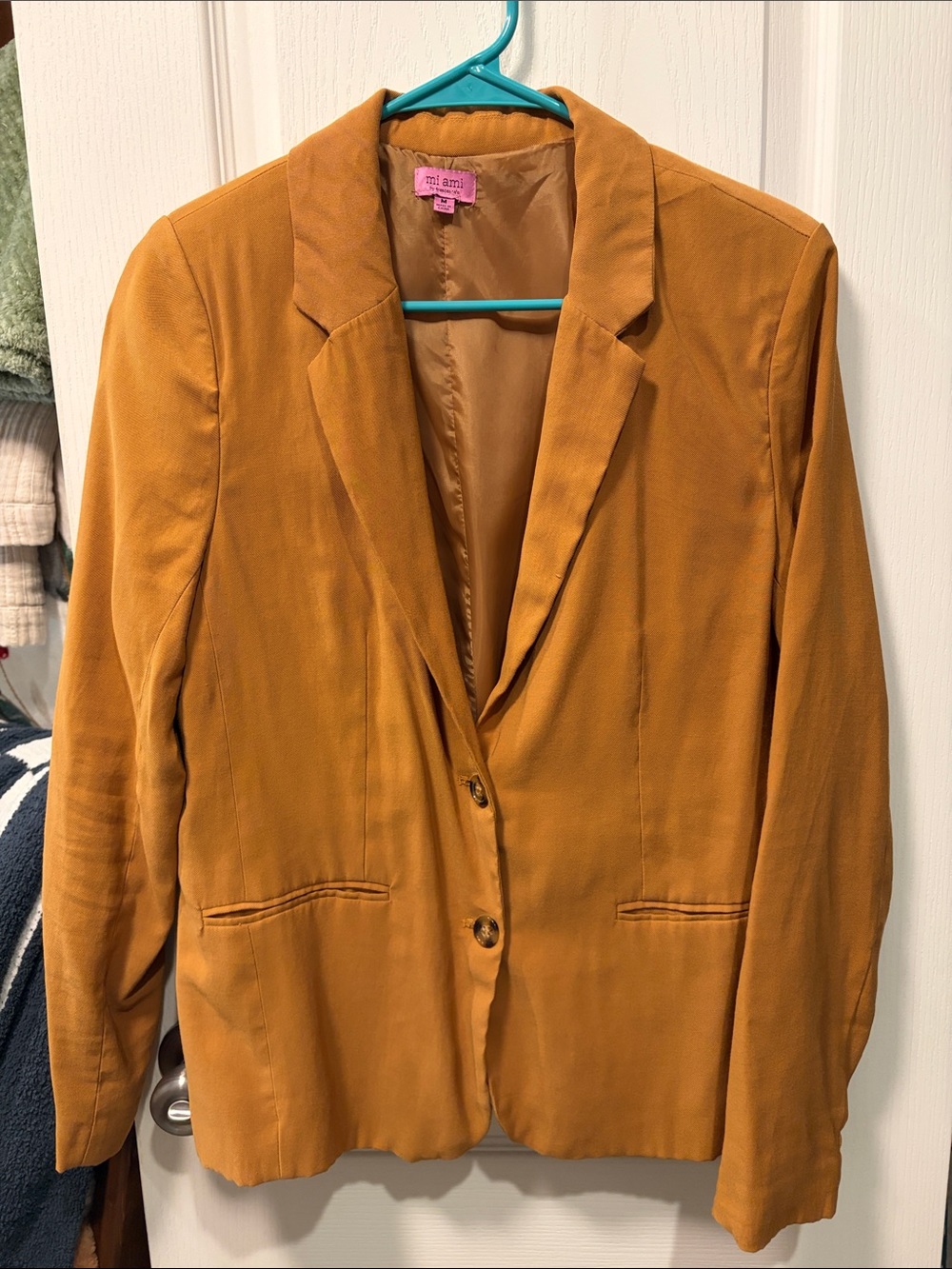 miami Mustard Single-Button Blazer 💛🧡 Medium